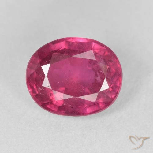 3.59ct Натуральный Светло-красный Рубин, Овал, VS-SI
