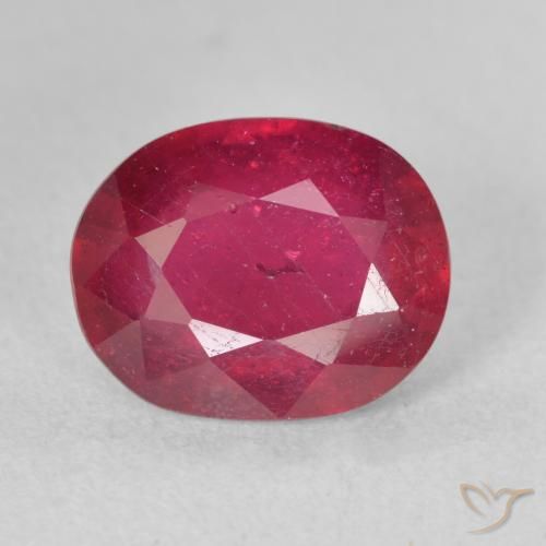 3.60ct Натуральный Джем Красный Рубин, Овал, VS-SI