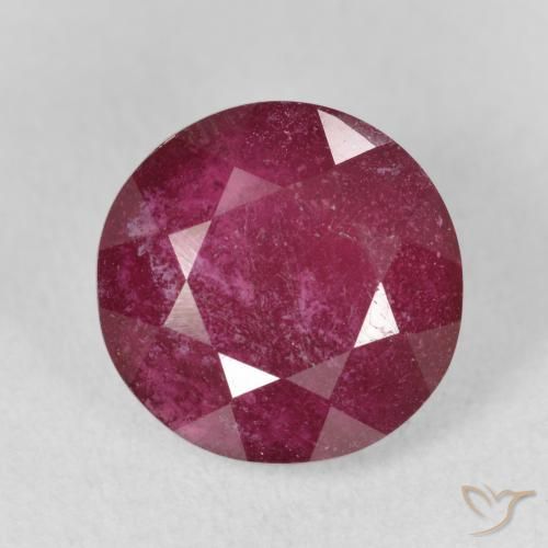 6.04ct Натуральный Темно-красный Рубин, Круглый, VS-SI