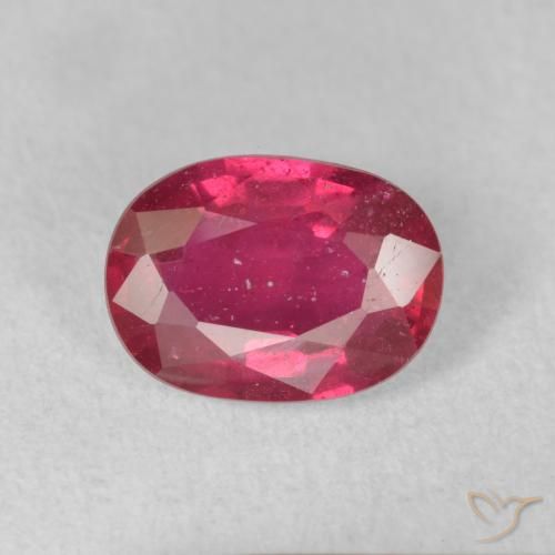 1.73ct Натуральный Розовато-красный Рубин, Овал, VS-SI