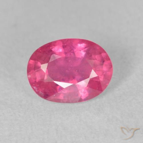 1.76ct Натуральный Средний розовый Рубин, Овал, VS-SI