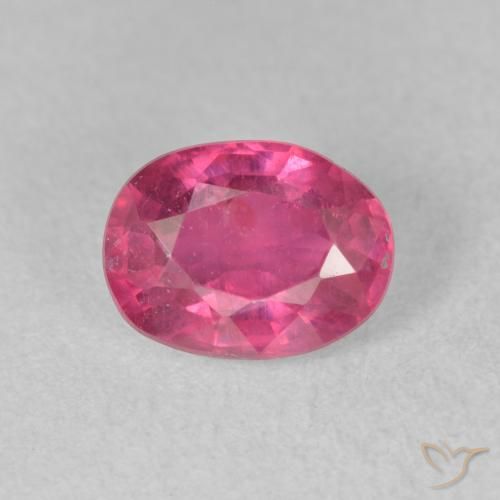 1.87ct Натуральный Темно-розовый Рубин, Овал, VS-SI