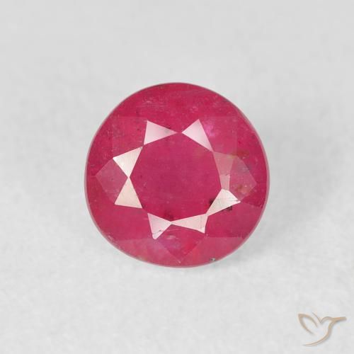 1.40ct Натуральный Красновато-розовый Рубин, Круглый, VS-SI
