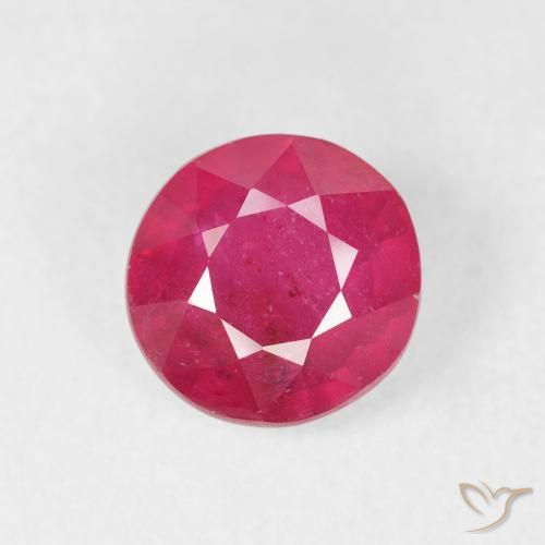 1.72ct Натуральный Розовато-красный Рубин, Круглый, VS-SI