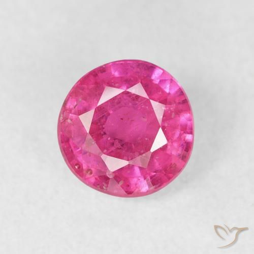 1.16ct Натуральный Темно-пурпурный Рубин, Круглый, VS-SI