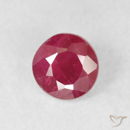 1.09ct Натуральный Красновато-розовый Рубин, Круглый, VS-SI