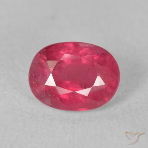 2.13ct Натуральный Розовато-красный Рубин, Овал, VS-SI
