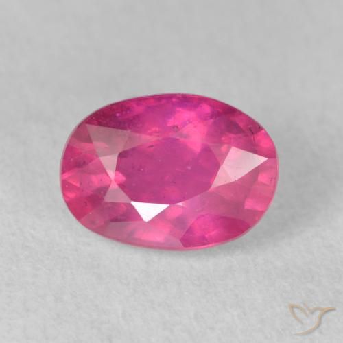 2.20ct Натуральный Medium Dark-Pink Рубин, Овал, VS-SI