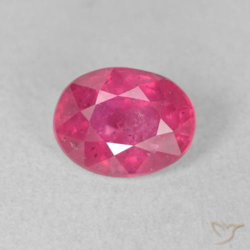 1.53ct Натуральный Средний розовый Рубин, Овал, VS-SI