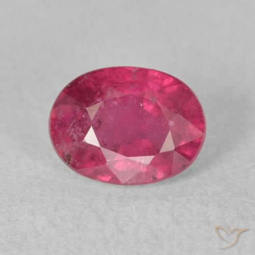 2.05ct Натуральный Розовато-красный Рубин, Овал, VS-SI