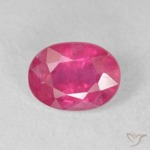 1.78ct Натуральный Розовато-красный Рубин, Овал, VS-SI