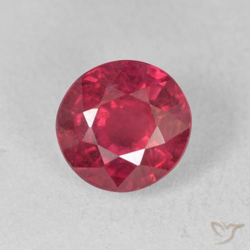 1.84ct Натуральный Глубокий малиновый Рубин, Круглый, VS-SI