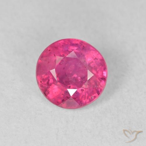 1.18ct Натуральный Ярко-розовый Рубин, Круглый, VS-SI