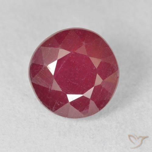 2.67ct Натуральный Глубокий малиновый Рубин, Круглый, VS-SI