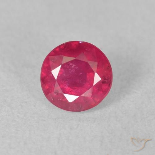 1.21ct Натуральный Красновато-розовый Рубин, Круглый, VS-SI