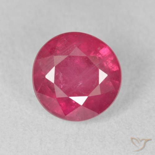 2.20ct Натуральный Красновато-розовый Рубин, Круглый, VS-SI