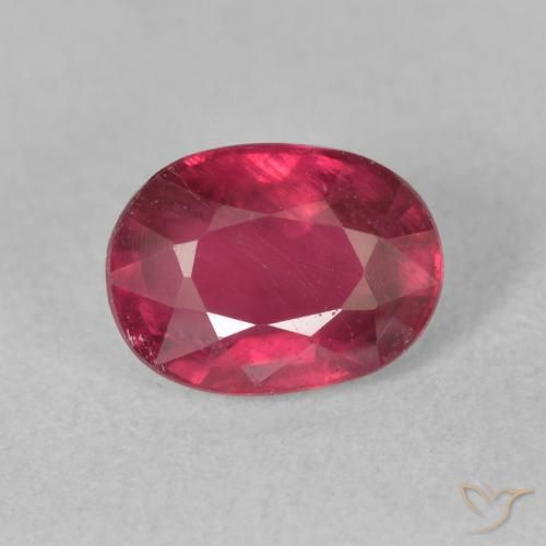 2.01ct Натуральный Medium Dark-Red Рубин, Овал, VS-SI