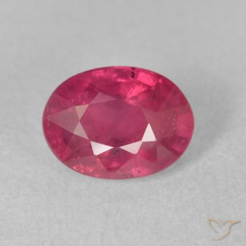 2.03ct Натуральный Красновато-розовый Рубин, Овал, VS-SI