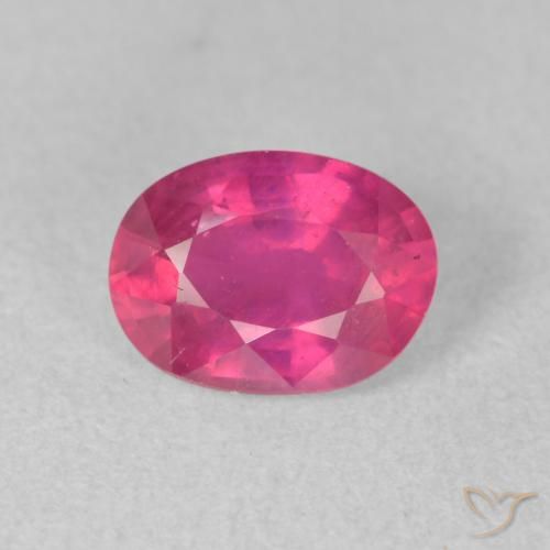 1.53ct Натуральный Светло-красный Рубин, Овал, VS-SI