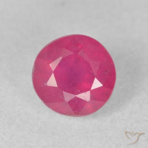 1.19ct Натуральный Красновато-розовый Рубин, Круглый, VS-SI