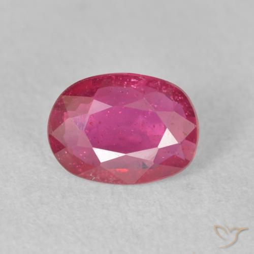 1.31ct Натуральный Красновато-розовый Рубин, Овал, VS-SI