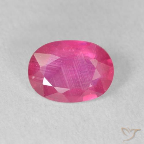 1.36ct Натуральный Красновато-розовый Рубин, Овал, VS-SI