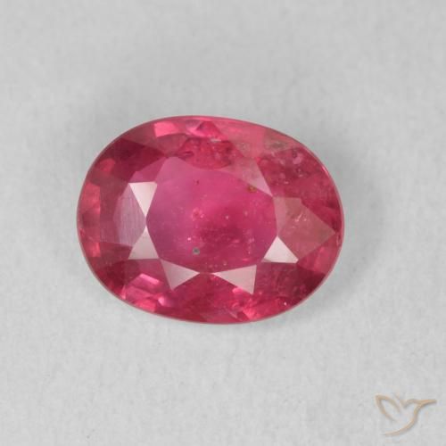 1.48ct Натуральный Розовато-красный Рубин, Овал, VS-SI