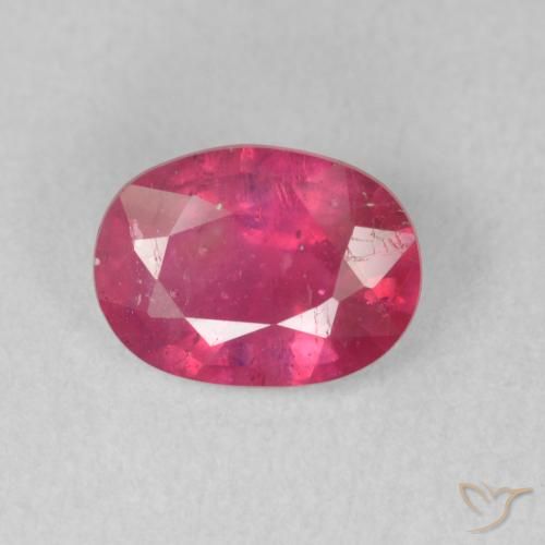 1.57ct Натуральный Средний красный Рубин, Овал, VS-SI