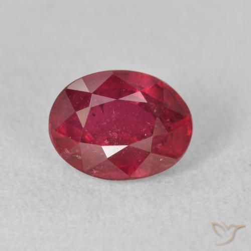 1.94ct Натуральный Темно-красный Рубин, Овал, VS-SI