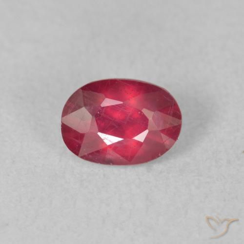 1.12ct Натуральный Красновато-розовый Рубин, Овал, VS-SI