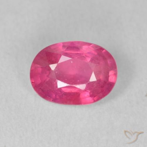 1.55ct Натуральный Средний розовый Рубин, Овал, VS-SI