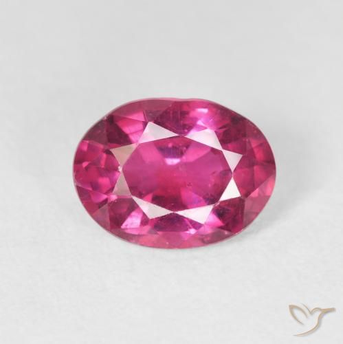 2.17ct Натуральный Ярко-розовый Рубин, Овал, Чистота VS