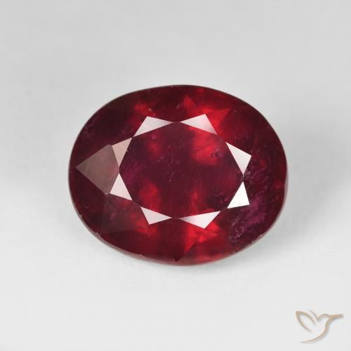 15.06ct Натуральный Кроваво красный Рубин, Овал, Чистота VS