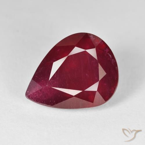 14.72ct Натуральный Красное вино Рубин, Форма груши, Чистота VS