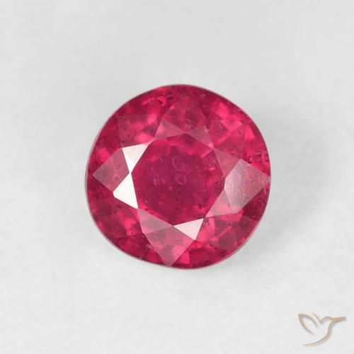 0.99ct Натуральный Medium Dark-Red Рубин, Круглый, Чистота VS
