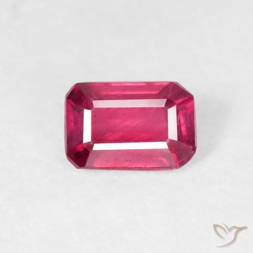 0.70ct Натуральный Светло-красный Рубин, Октагон / Изумрудная Огранка, Чистота VS, Photo A