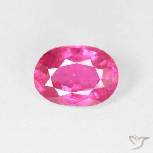 1.19ct Натуральный Ярко-розовый Рубин, Овал, Чистота VS