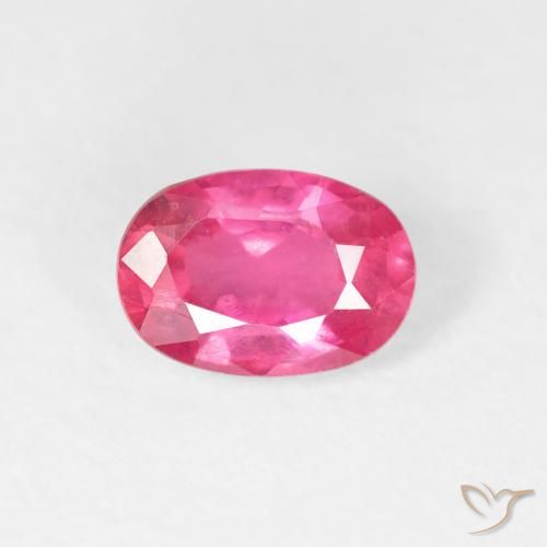 1.14ct Натуральный Ярко-розовый Рубин, Овал, Чистота VS