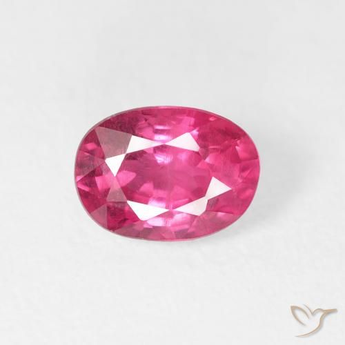 1.18ct Натуральный Темно-пурпурный Рубин, Овал, Чистота VS