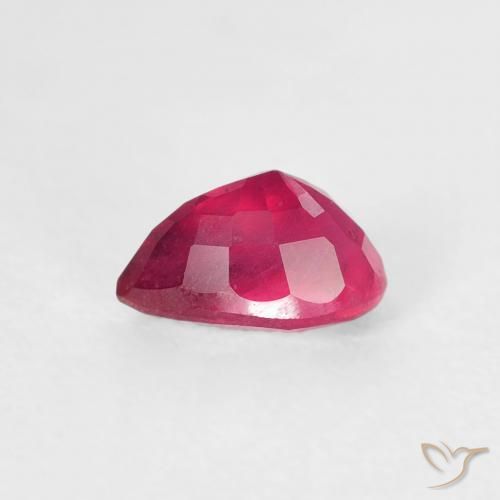 0.76 карата, натуральный Medium Dark-Red Рубин, Форма груши, VS-SI