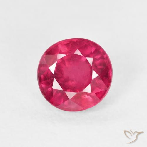 1.14ct Натуральный Светло-красный Рубин, Круглый, Чистота VS