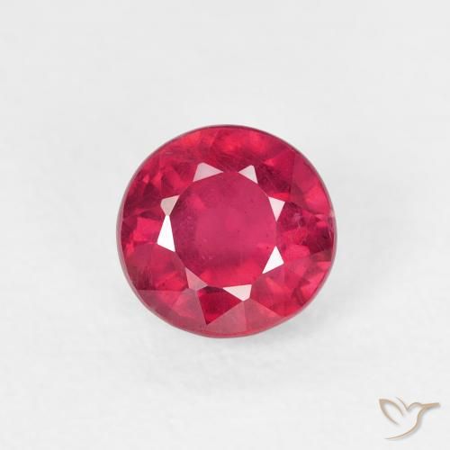 0.93ct Натуральный Светло-красный Рубин, Круглый, Чистота VS