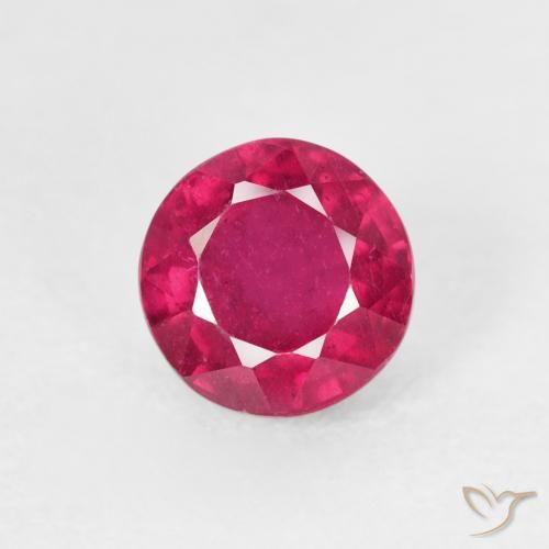 1.22ct Натуральный Светло-красный Рубин, Круглый, Чистота VS