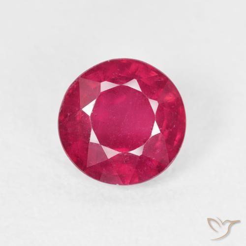 1.21ct Натуральный Medium Dark-Red Рубин, Круглый, Чистота VS