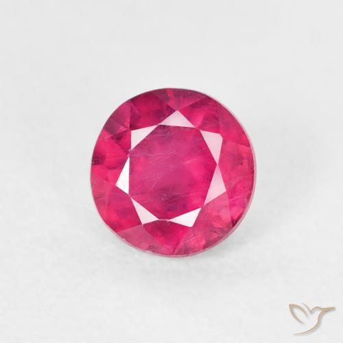 1.00ct Натуральный Светло-красный Рубин, Круглый, Чистота VS