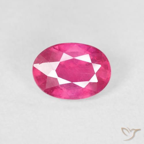 1.27ct Натуральный Темно-пурпурный Рубин, Овал, Чистота VS