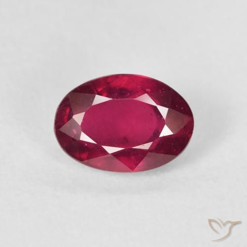 1.75ct Натуральный Темно-красный Рубин, Овал, Чистота VS