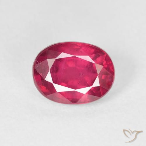 1.96ct Натуральный Светло-красный Рубин, Овал, VS-SI