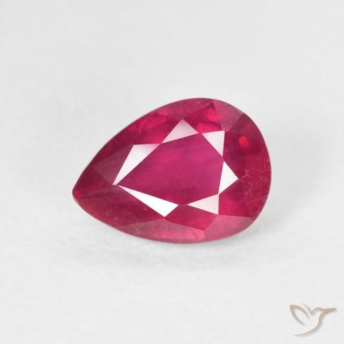 1.82ct Натуральный Medium Dark-Red Рубин, Форма груши, Чистота VS