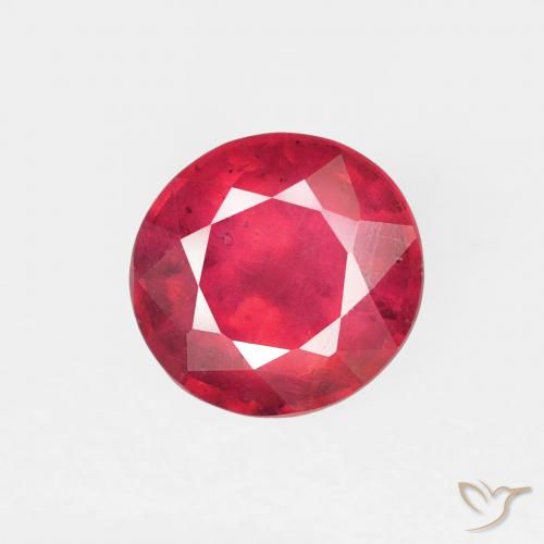 1.06ct Натуральный Глубокий малиновый Рубин, Круглый, Чистота VS